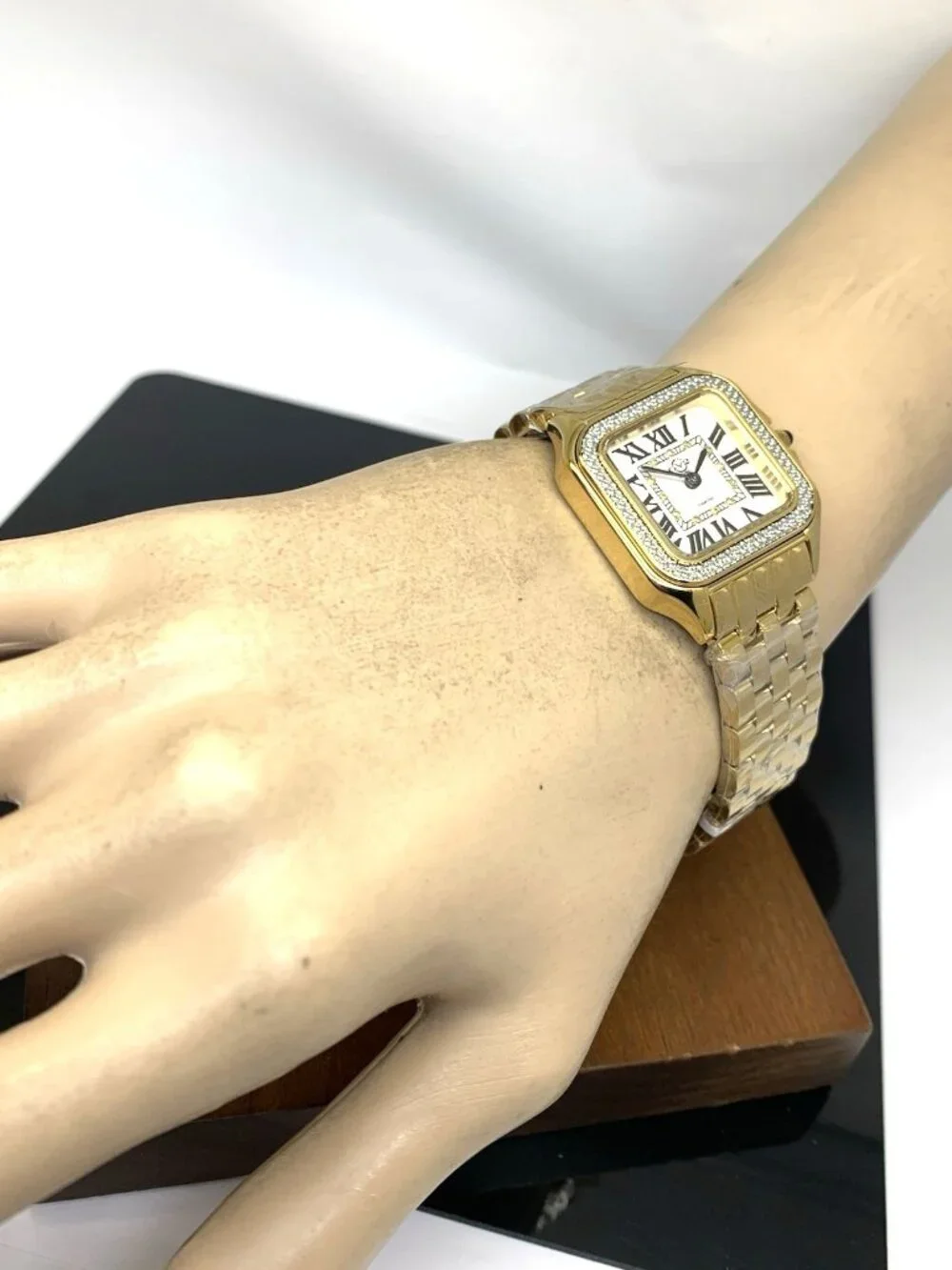 GV2 by Gevril Women's Watch 12112 Swiss Quartz Diamond Gold Tone Steel 27.5mm
